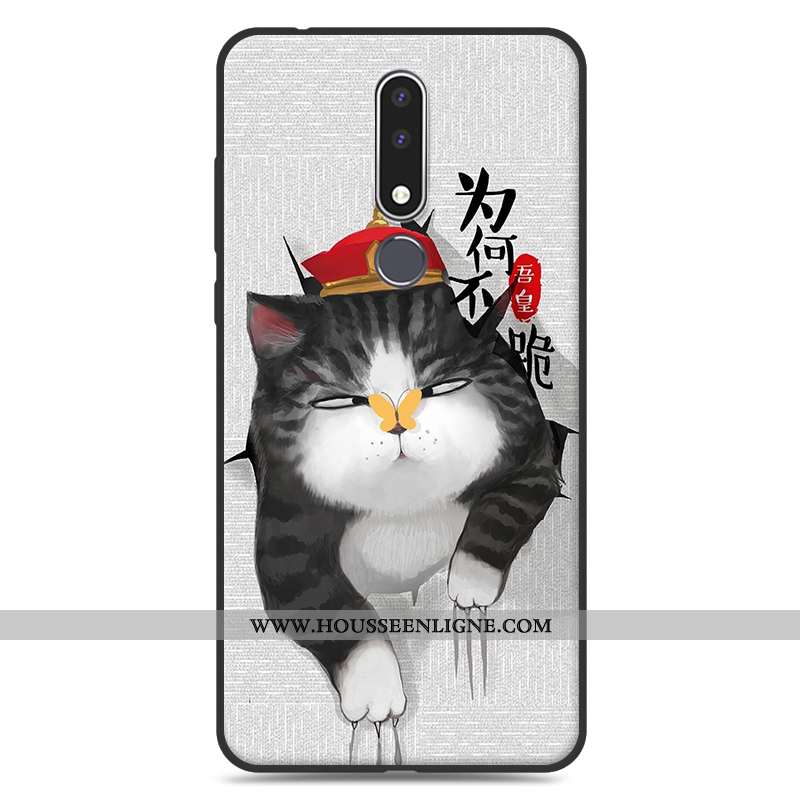 Étui Nokia 3.1 Plus Charmant Tendance Dessin Animé Téléphone Portable Incassable Coque Rouge