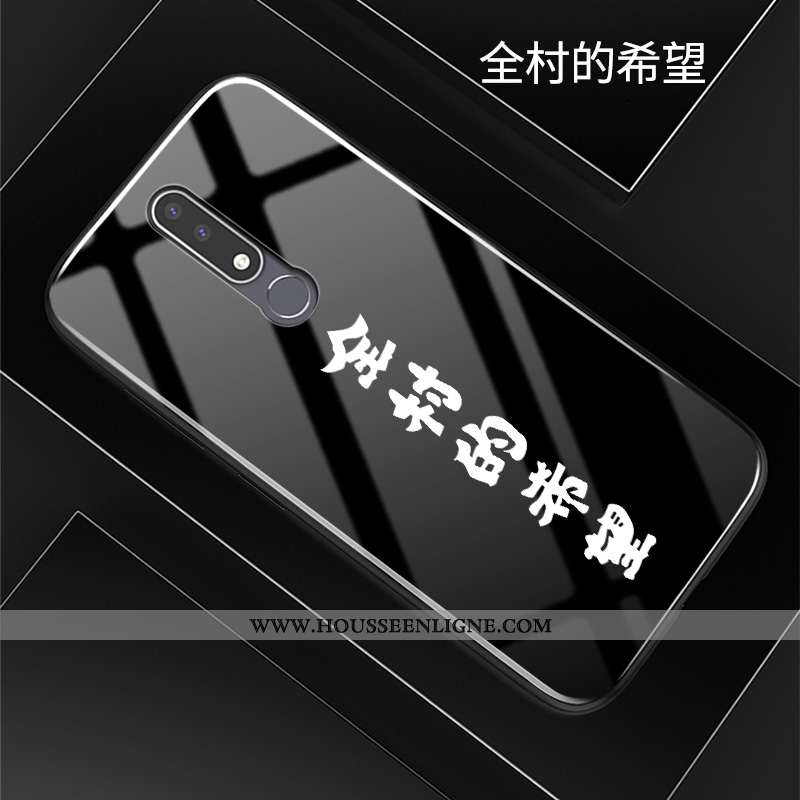 Étui Nokia 3.1 Plus Personnalité Créatif Incassable Verre Protection Nouveau Téléphone Portable Roug