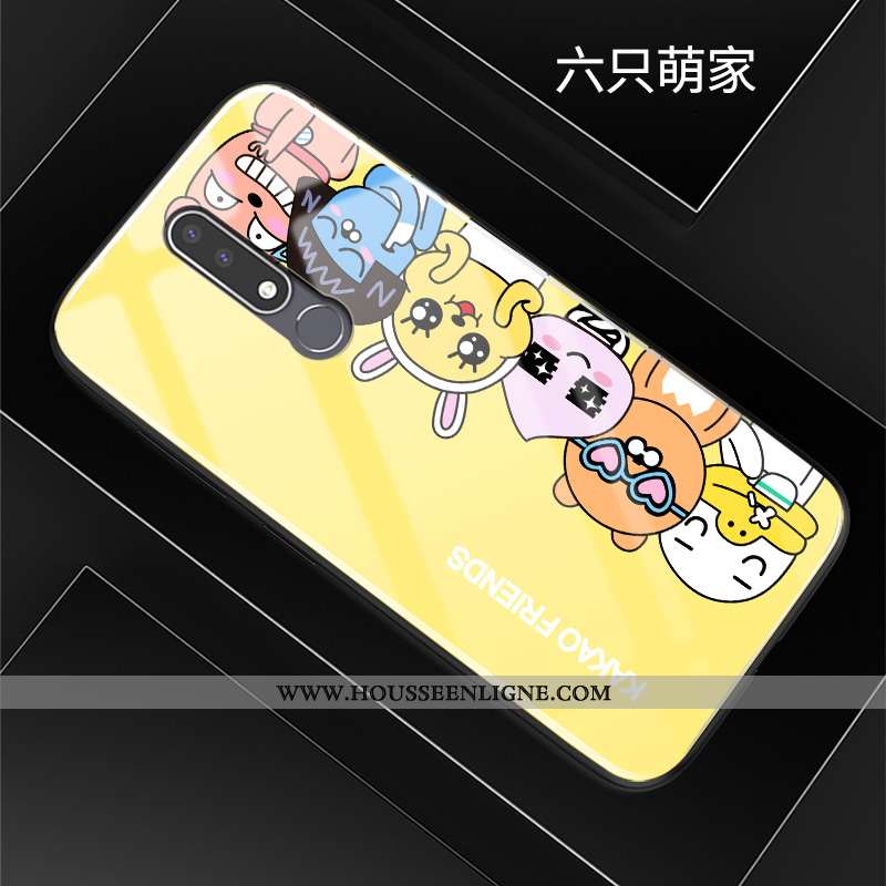 Étui Nokia 3.1 Plus Personnalité Créatif Incassable Verre Protection Nouveau Téléphone Portable Roug