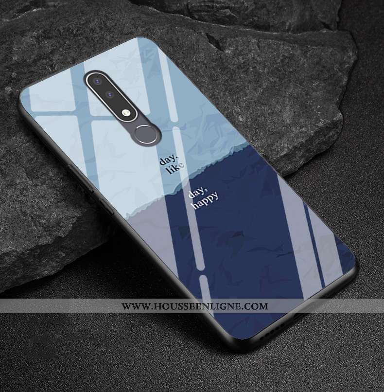 Étui Nokia 3.1 Plus Protection Verre Simple Fluide Doux Multicolore Silicone Personnalisé Coloré