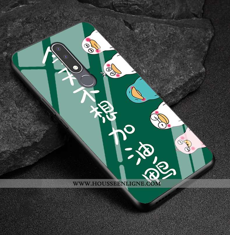Étui Nokia 3.1 Plus Protection Verre Simple Fluide Doux Multicolore Silicone Personnalisé Coloré