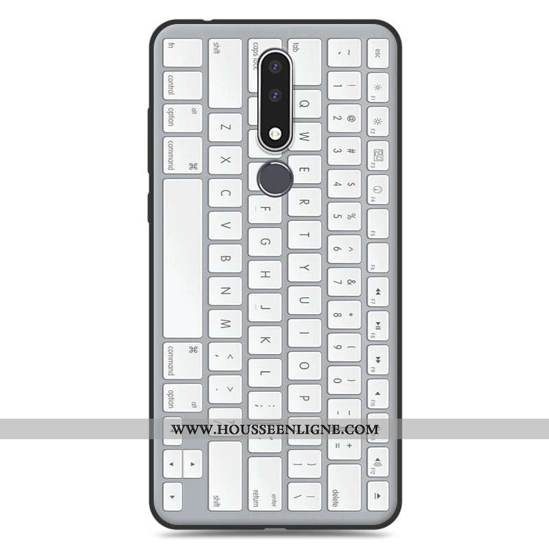 Étui Nokia 3.1 Plus Silicone Protection Coque Tendance Tout Compris Incassable Blanche