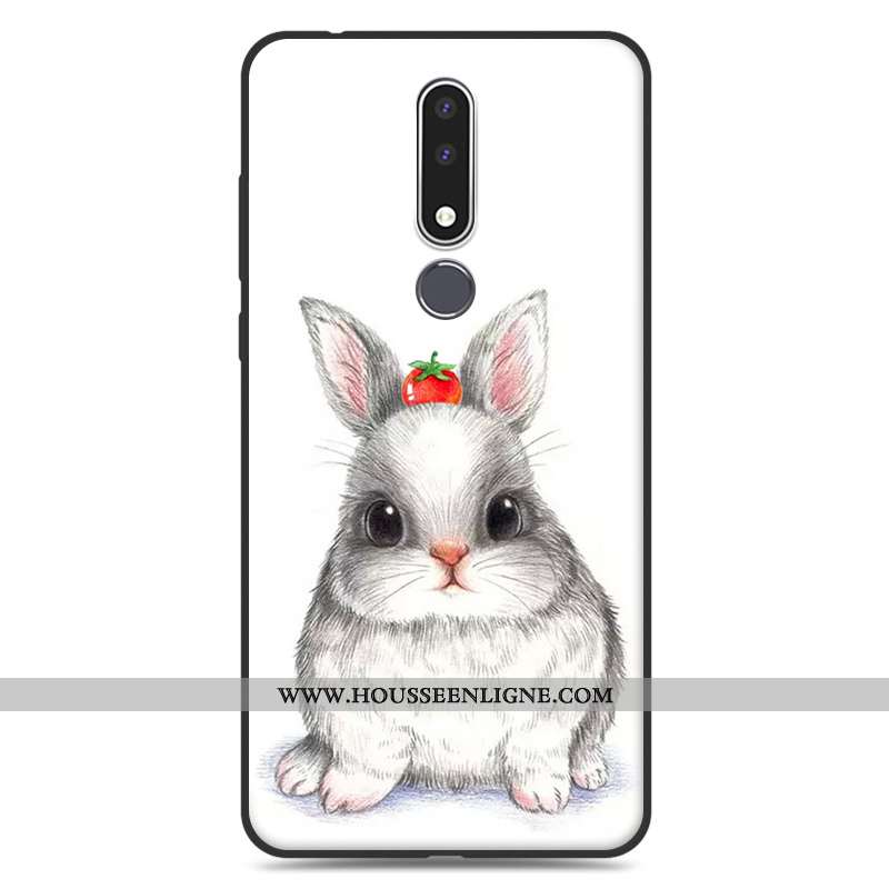Étui Nokia 3.1 Plus Silicone Protection Coque Tendance Tout Compris Incassable Blanche