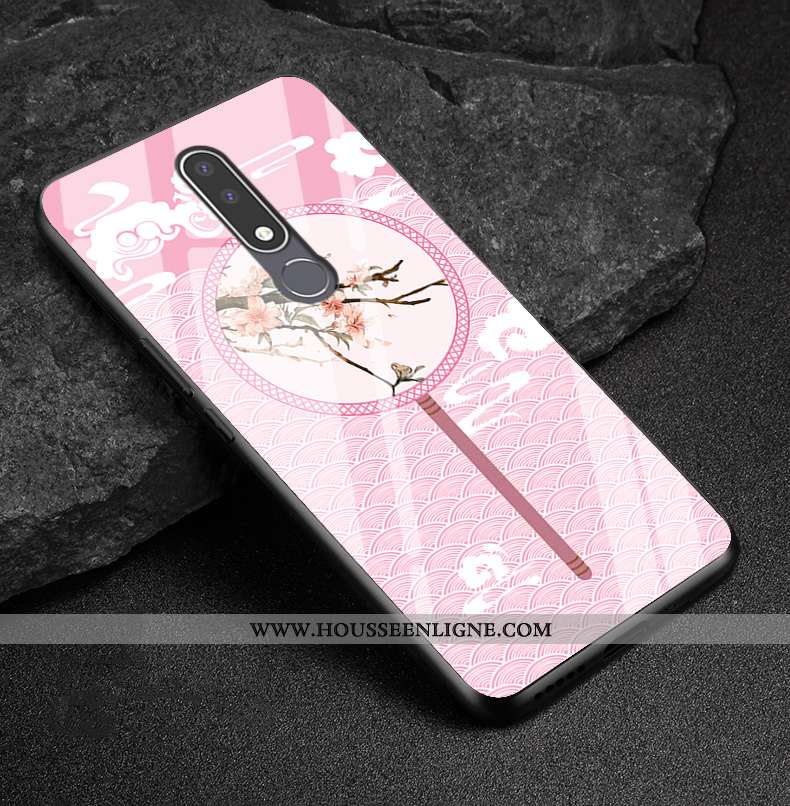 Étui Nokia 3.1 Plus Verre Délavé En Daim Tout Compris Coque Richesse Nouveau Téléphone Portable Blan