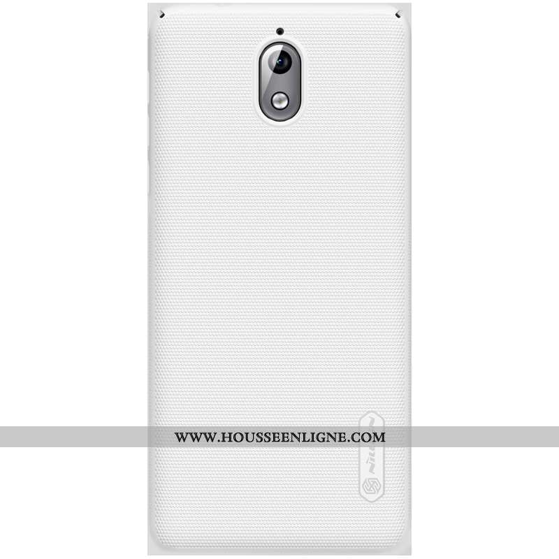 Étui Nokia 3.1 Protection Délavé En Daim Noir Or Difficile Incassable