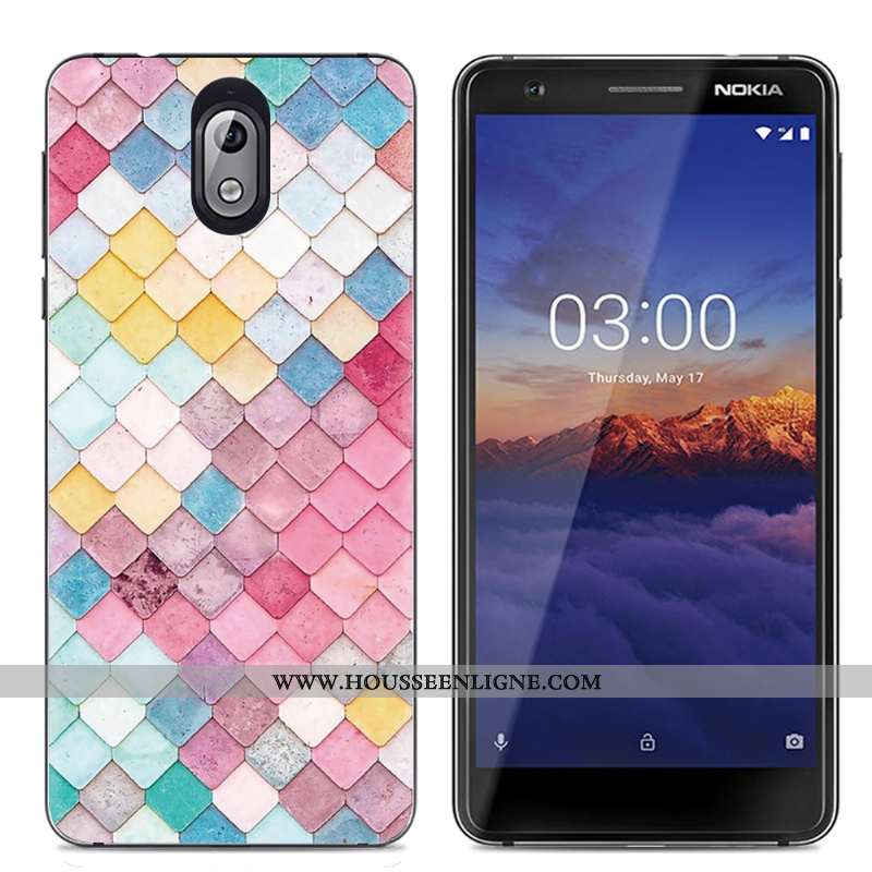 Étui Nokia 3.1 Protection Transparent Téléphone Portable Coque Créatif Multicolore Coloré