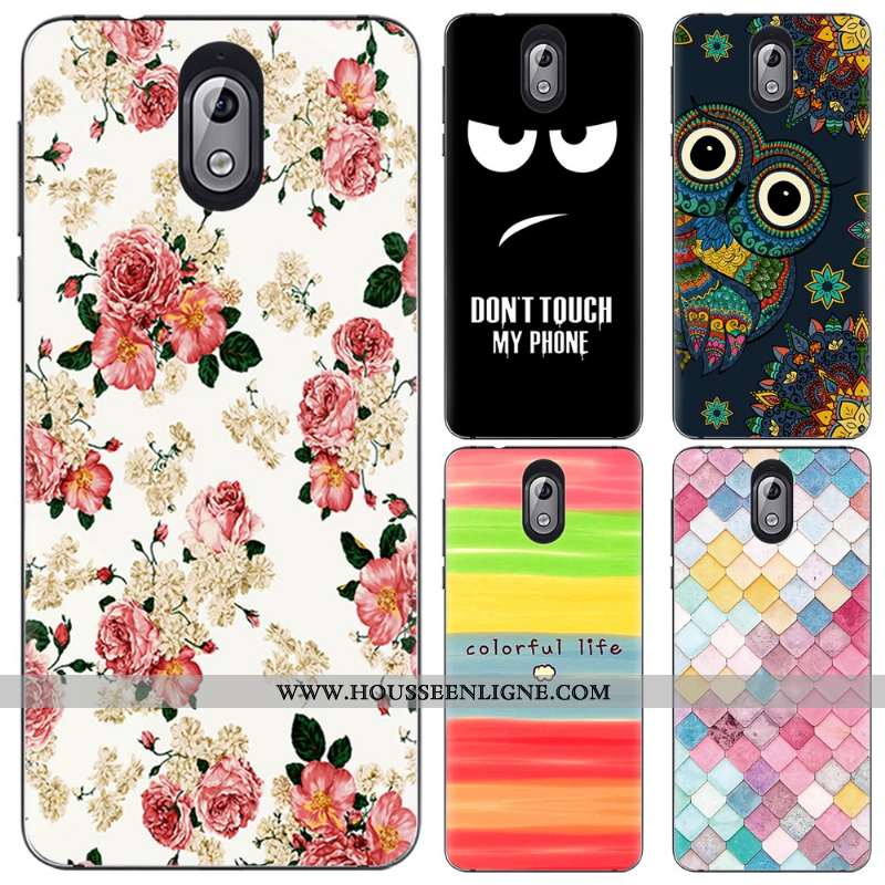 Étui Nokia 3.1 Protection Transparent Téléphone Portable Coque Créatif Multicolore Coloré