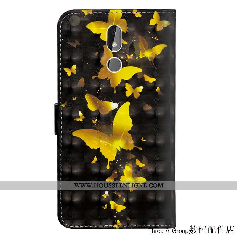 Étui Nokia 3.2 Cuir Fluide Doux Silicone Or Personnalité Clamshell Incassable Doré