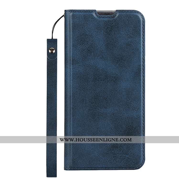 Étui Nokia 3.2 Cuir Protection Téléphone Portable Bleu Incassable Clamshell