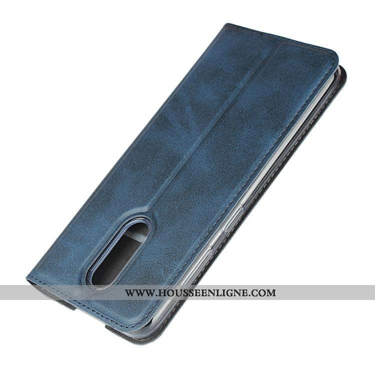Étui Nokia 3.2 Cuir Protection Téléphone Portable Bleu Incassable Clamshell