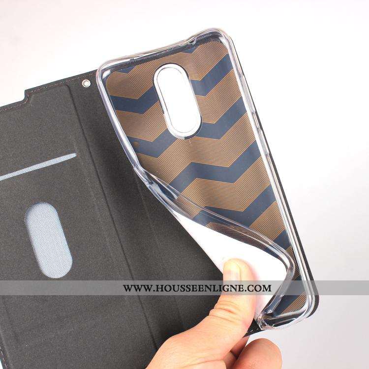 Étui Nokia 3.2 Cuir Protection Téléphone Portable Bleu Incassable Clamshell