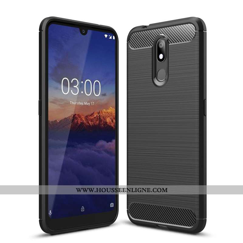 Étui Nokia 3.2 Fluide Doux Silicone Noir Fibre Tout Compris Protection