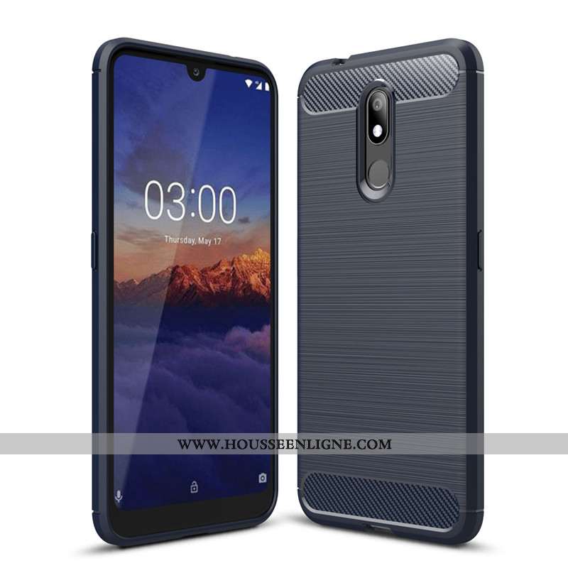 Étui Nokia 3.2 Fluide Doux Silicone Noir Fibre Tout Compris Protection