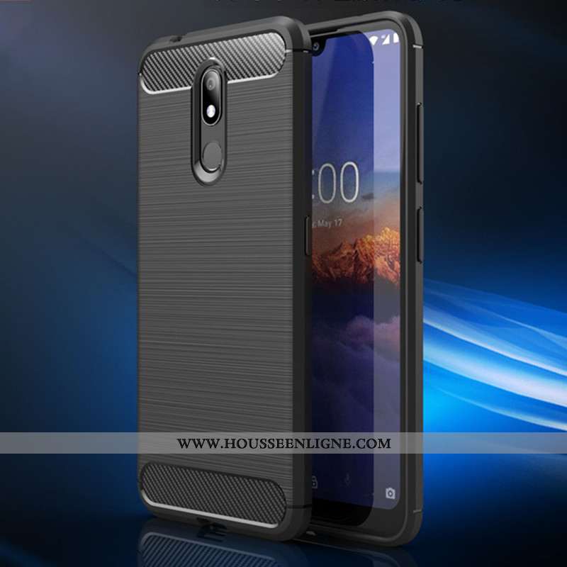 Étui Nokia 3.2 Fluide Doux Silicone Noir Fibre Tout Compris Protection