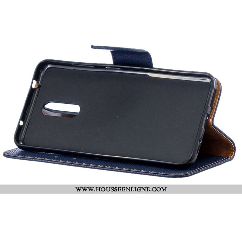 Étui Nokia 3.2 Portefeuille Cuir Nouveau Bleu Téléphone Portable Tout Compris Housse