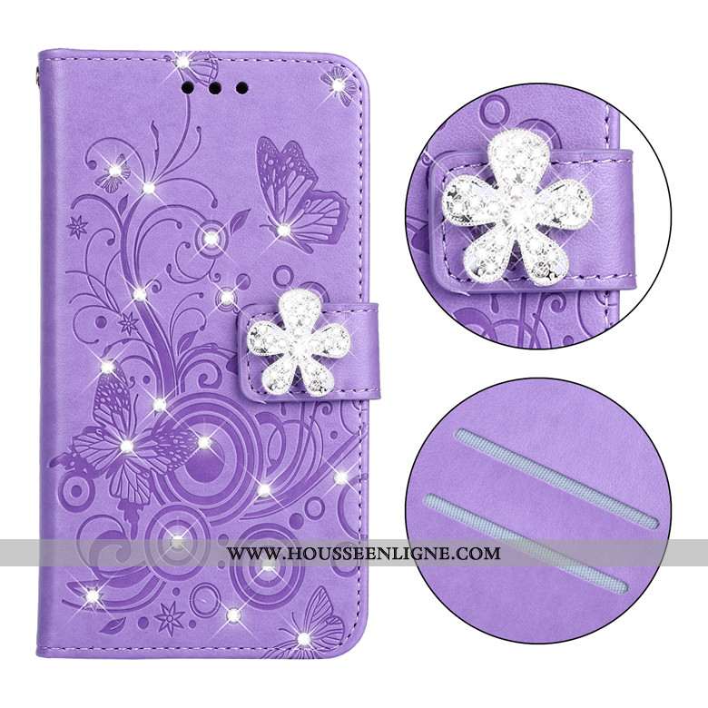 Étui Nokia 3.2 Protection Cuir Tout Compris Téléphone Portable Fluide Doux Coque Violet