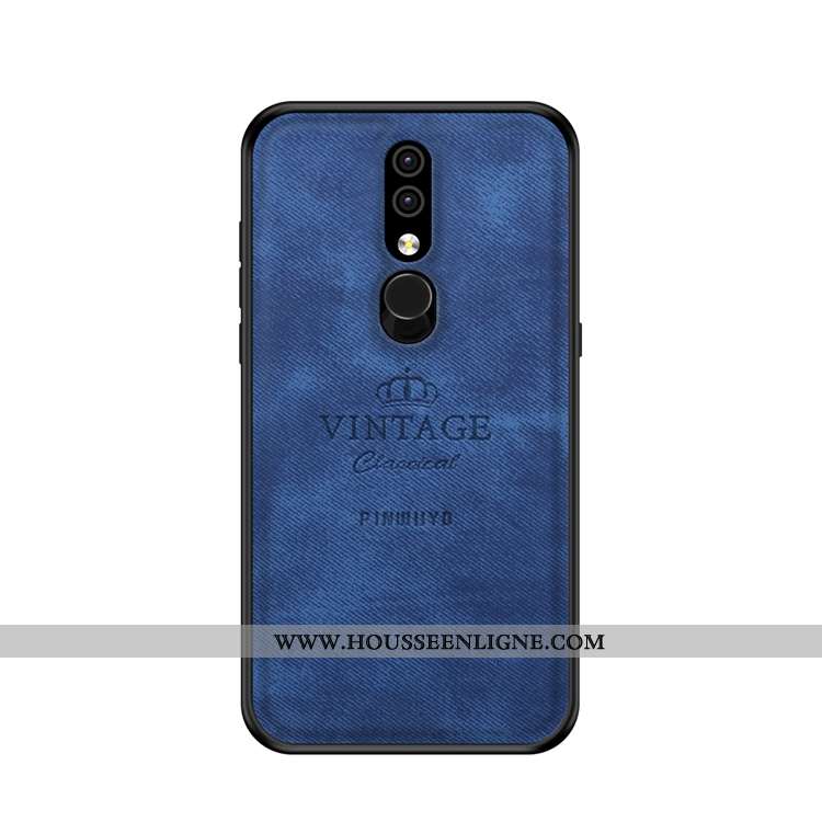 Étui Nokia 4.2 Créatif Modèle Fleurie Gris Antidérapant Téléphone Portable Coque Toile