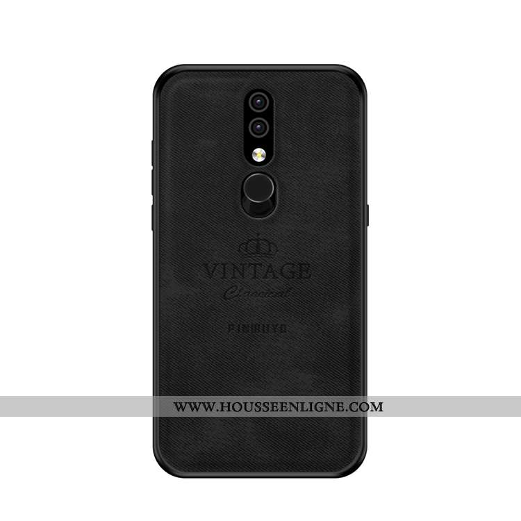 Étui Nokia 4.2 Créatif Modèle Fleurie Gris Antidérapant Téléphone Portable Coque Toile