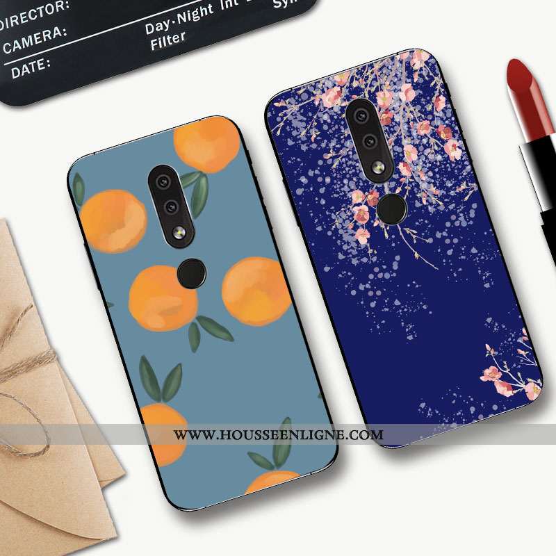 Étui Nokia 4.2 Dessin Animé Fluide Doux Tout Compris Simple Incassable Silicone Bleu Foncé