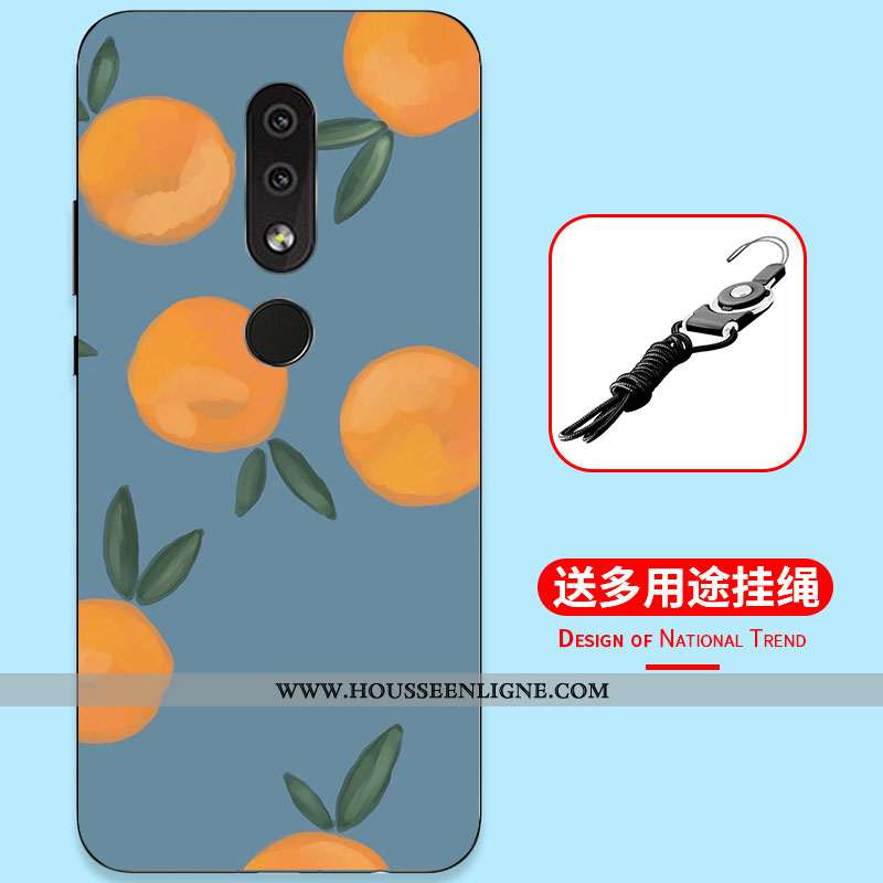 Étui Nokia 4.2 Dessin Animé Fluide Doux Tout Compris Simple Incassable Silicone Bleu Foncé