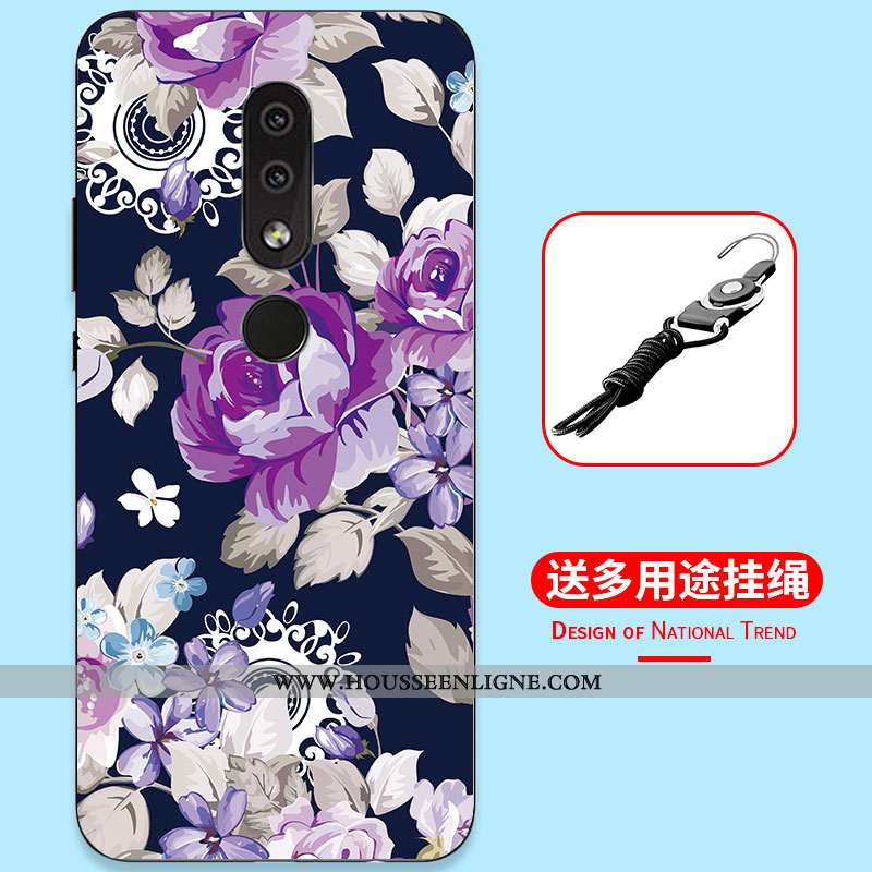 Étui Nokia 4.2 Dessin Animé Fluide Doux Tout Compris Simple Incassable Silicone Bleu Foncé