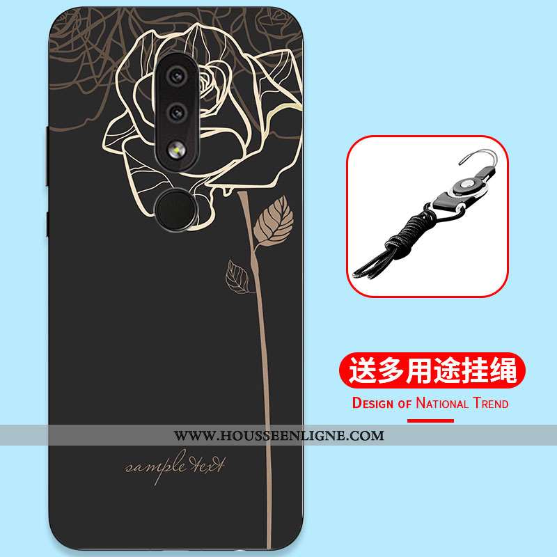 Étui Nokia 4.2 Dessin Animé Fluide Doux Tout Compris Simple Incassable Silicone Bleu Foncé