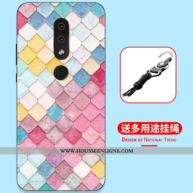 Étui Nokia 4.2 Dessin Animé Fluide Doux Tout Compris Simple Incassable Silicone Bleu Foncé