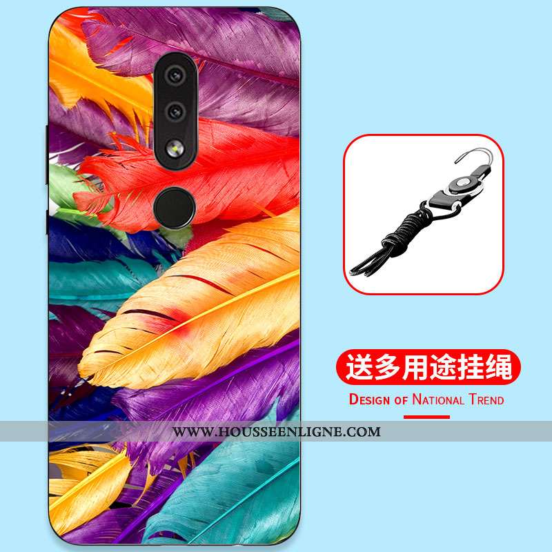 Étui Nokia 4.2 Dessin Animé Fluide Doux Tout Compris Simple Incassable Silicone Bleu Foncé