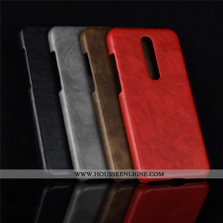 Étui Nokia 5.1 Plus Cuir Modèle Fleurie Protection Difficile Gris Téléphone Portable