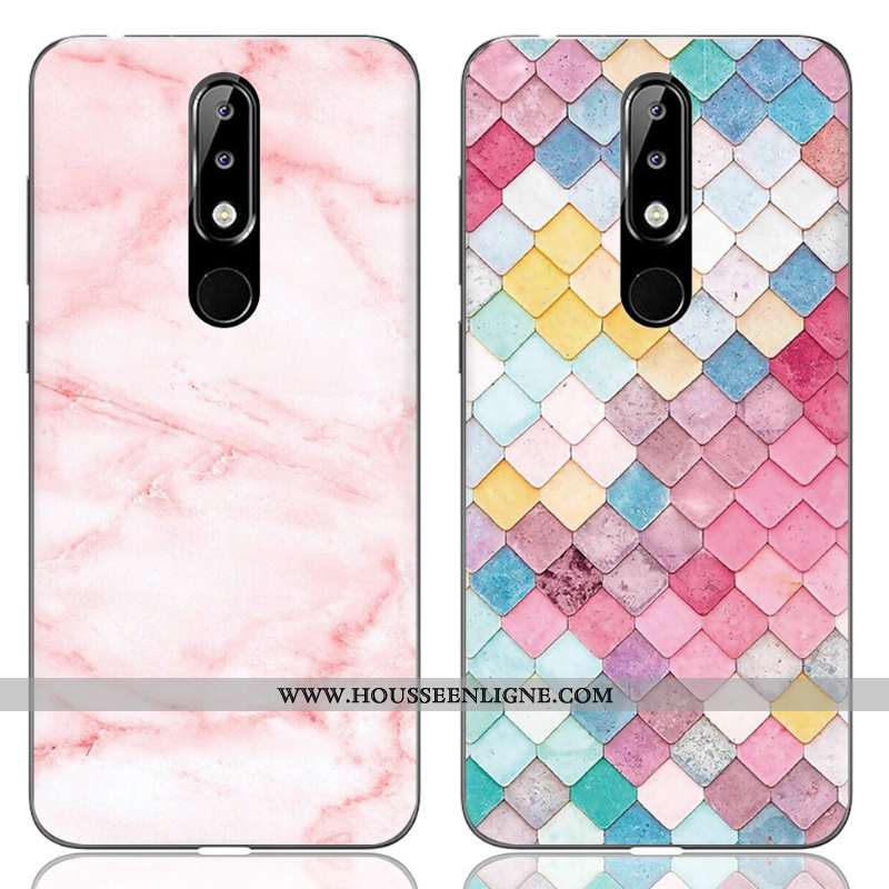 Étui Nokia 5.1 Plus Dessin Animé Fluide Doux Protection Créatif Téléphone Portable Incassable Rose