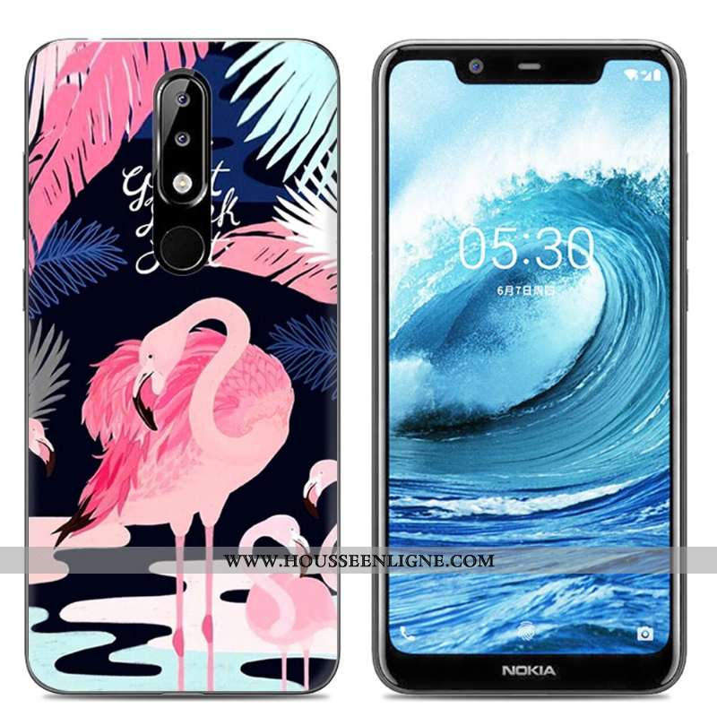 Étui Nokia 5.1 Plus Dessin Animé Fluide Doux Protection Créatif Téléphone Portable Incassable Rose