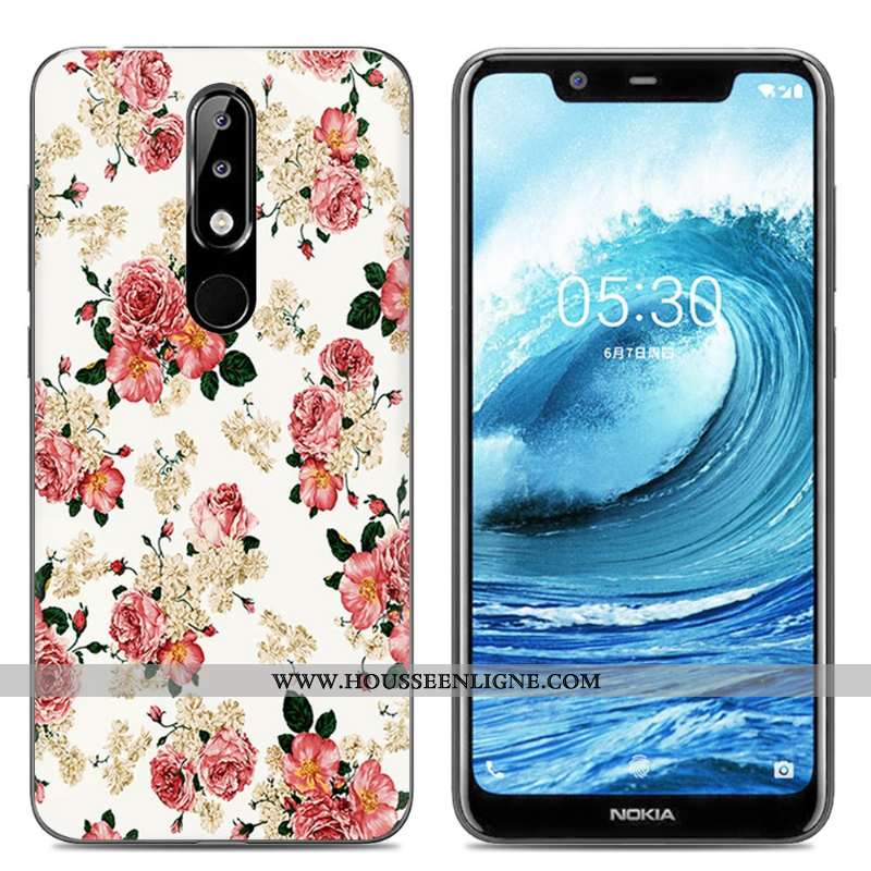 Étui Nokia 5.1 Plus Dessin Animé Fluide Doux Protection Créatif Téléphone Portable Incassable Rose