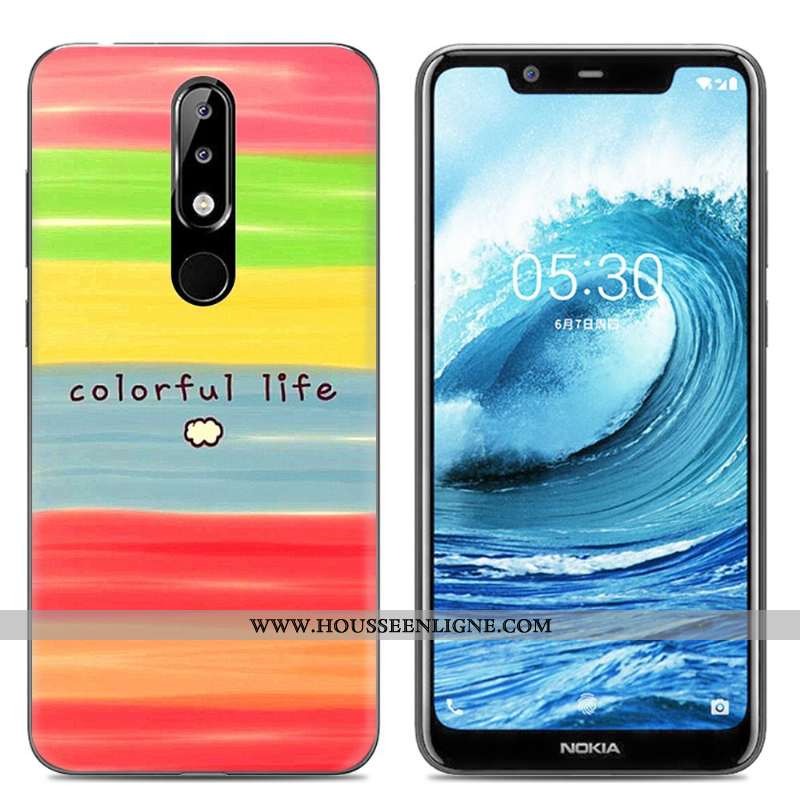 Étui Nokia 5.1 Plus Dessin Animé Fluide Doux Protection Créatif Téléphone Portable Incassable Rose