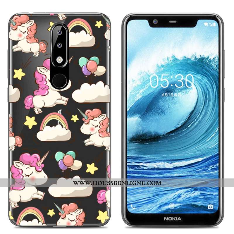 Étui Nokia 5.1 Plus Dessin Animé Fluide Doux Protection Créatif Téléphone Portable Incassable Rose