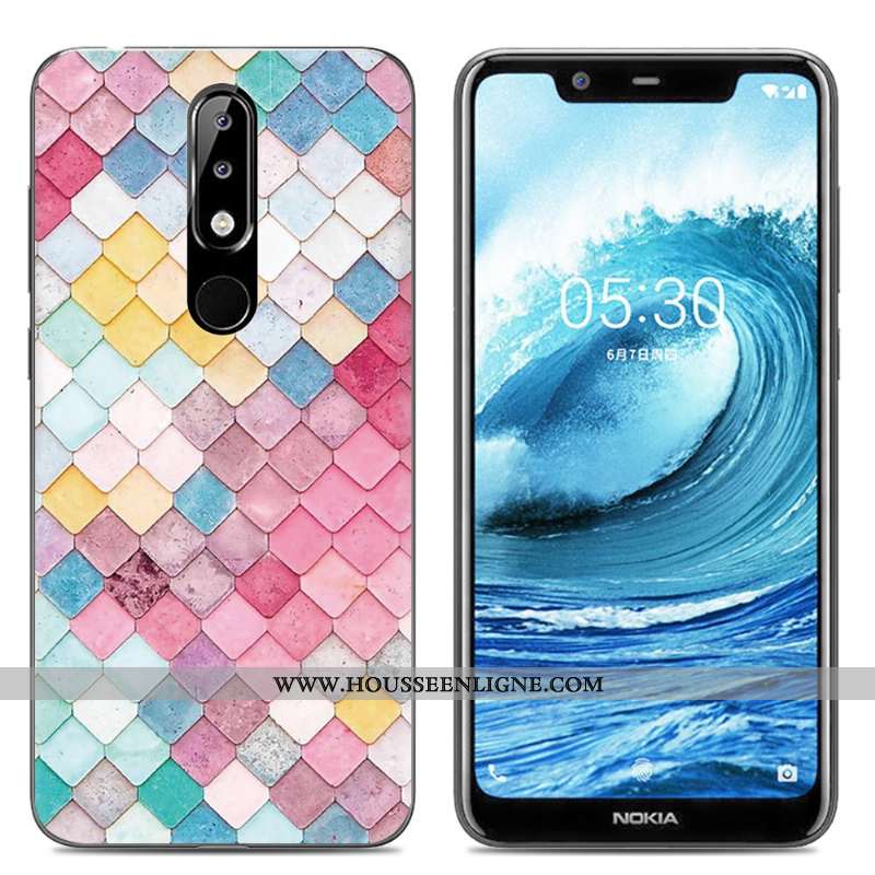 Étui Nokia 5.1 Plus Dessin Animé Fluide Doux Protection Créatif Téléphone Portable Incassable Rose