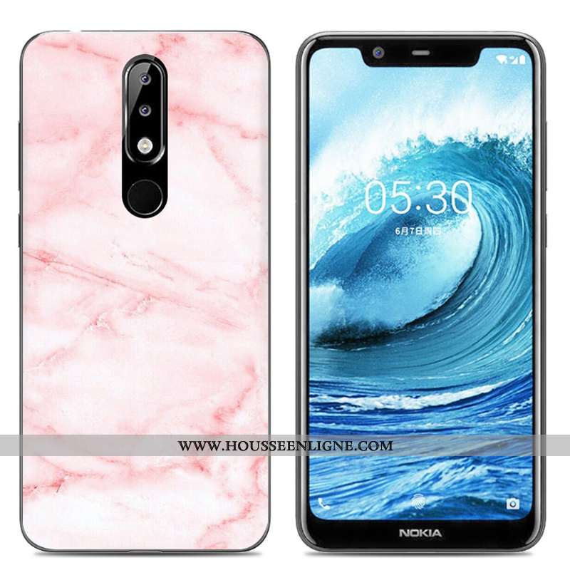 Étui Nokia 5.1 Plus Dessin Animé Fluide Doux Protection Créatif Téléphone Portable Incassable Rose