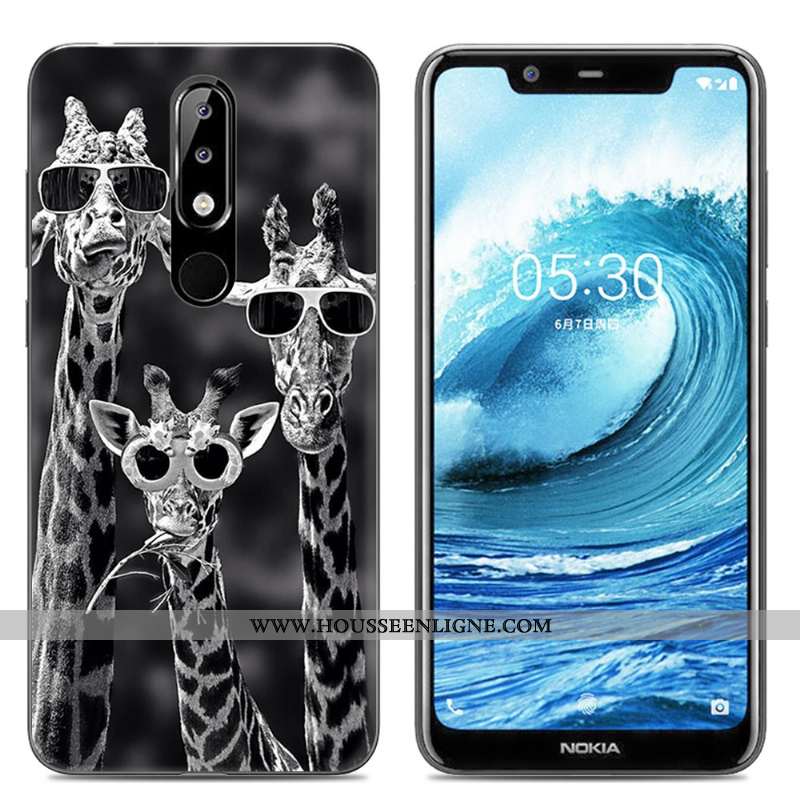 Étui Nokia 5.1 Plus Dessin Animé Fluide Doux Protection Créatif Téléphone Portable Incassable Rose