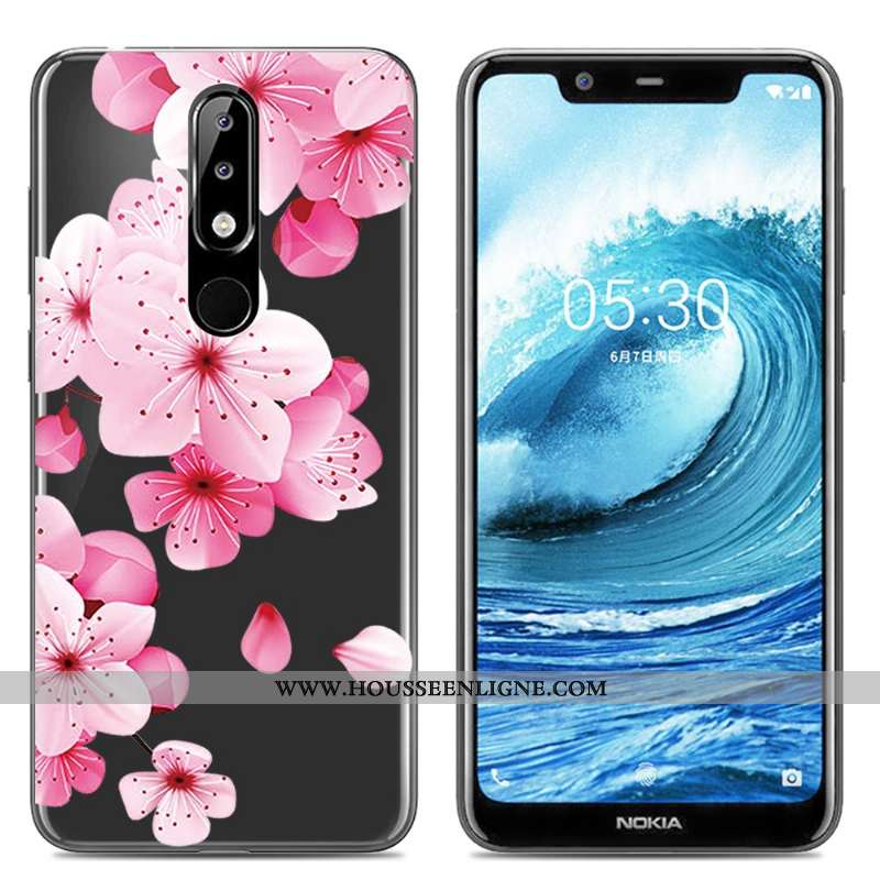 Étui Nokia 5.1 Plus Dessin Animé Fluide Doux Protection Créatif Téléphone Portable Incassable Rose