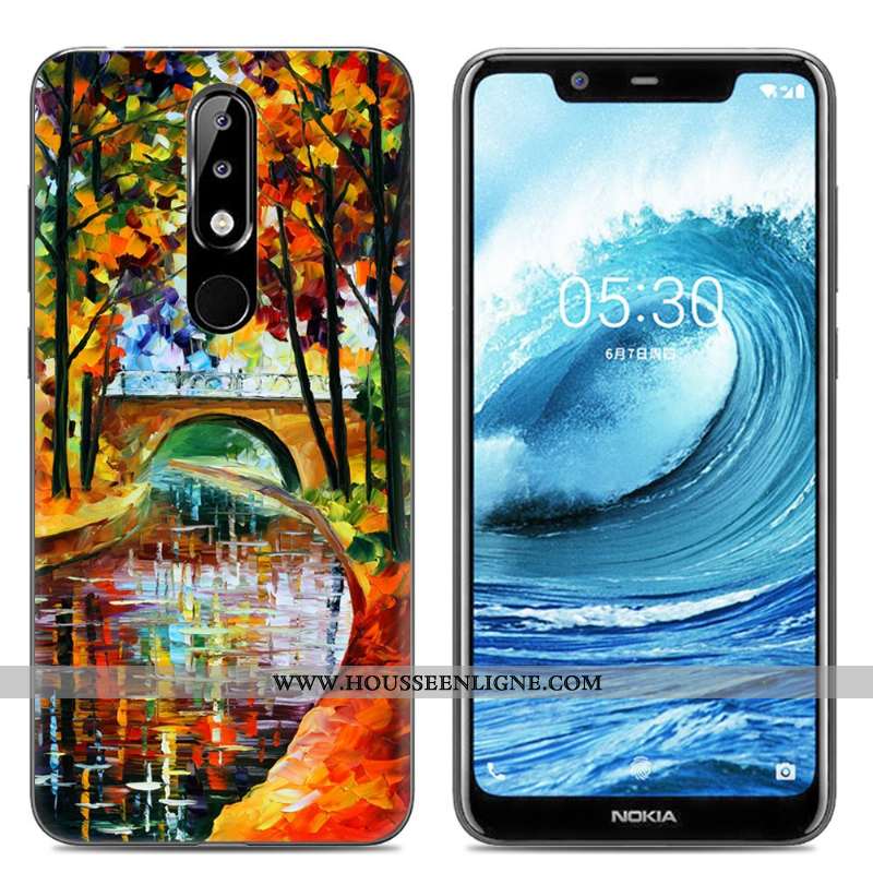 Étui Nokia 5.1 Plus Dessin Animé Fluide Doux Protection Créatif Téléphone Portable Incassable Rose