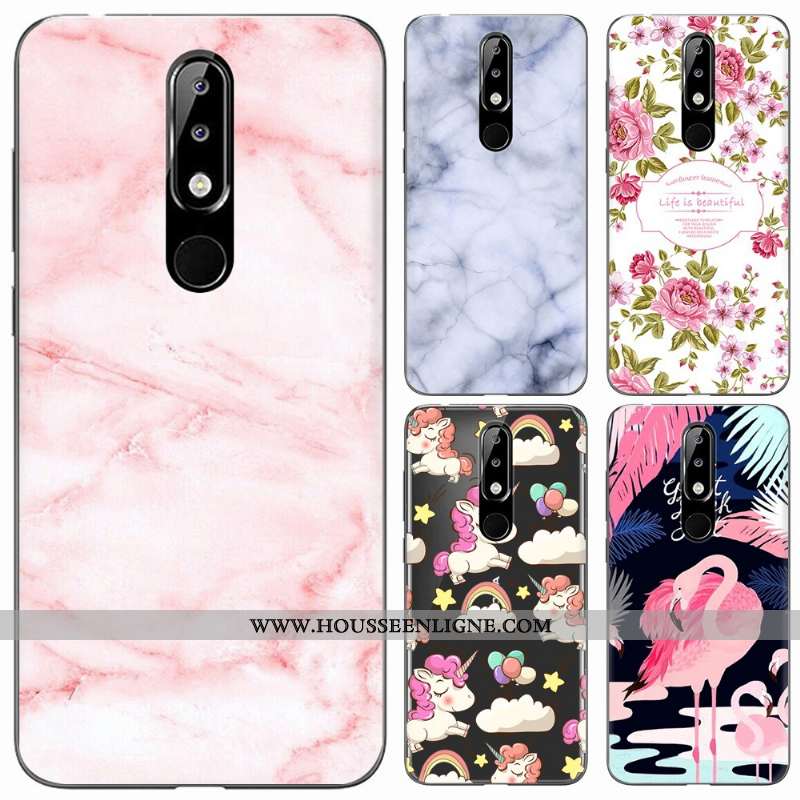 Étui Nokia 5.1 Plus Dessin Animé Fluide Doux Protection Créatif Téléphone Portable Incassable Rose
