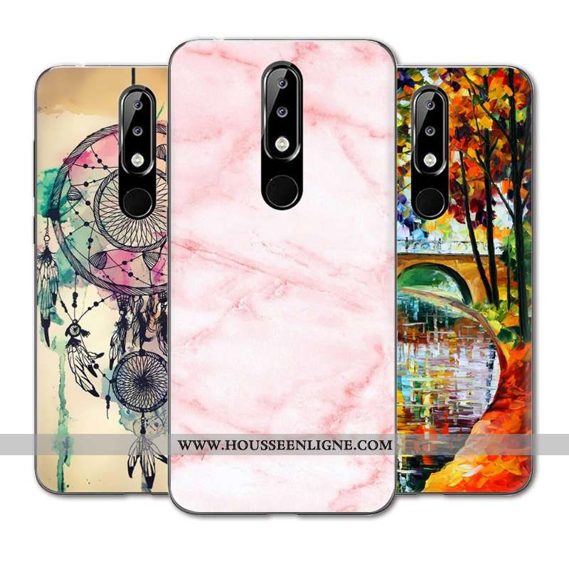 Étui Nokia 5.1 Plus Dessin Animé Fluide Doux Protection Créatif Téléphone Portable Incassable Rose