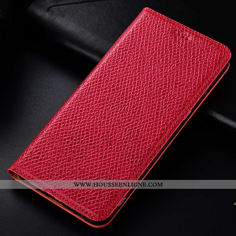 Étui Nokia 5.1 Protection Cuir Véritable Incassable Mesh Modèle Fleurie Tout Compris Rouge