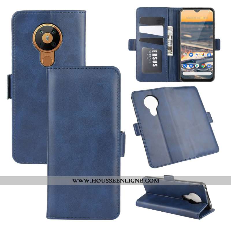 Étui Nokia 5.3 Cuir Modèle Fleurie Téléphone Portable Protection Clamshell Une Agrafe Rouge