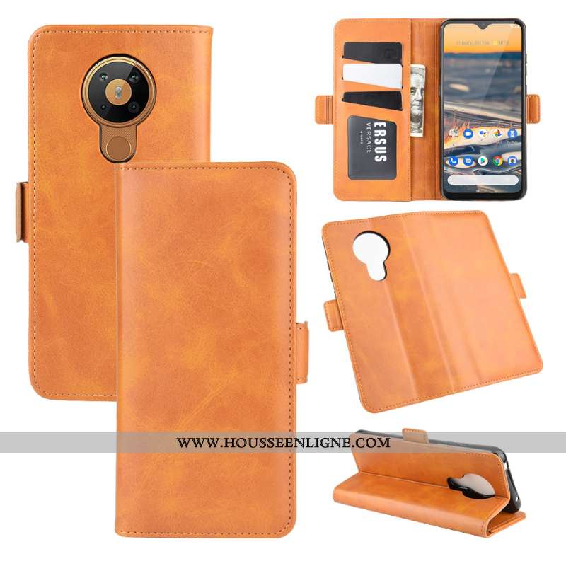 Étui Nokia 5.3 Cuir Modèle Fleurie Téléphone Portable Protection Clamshell Une Agrafe Rouge