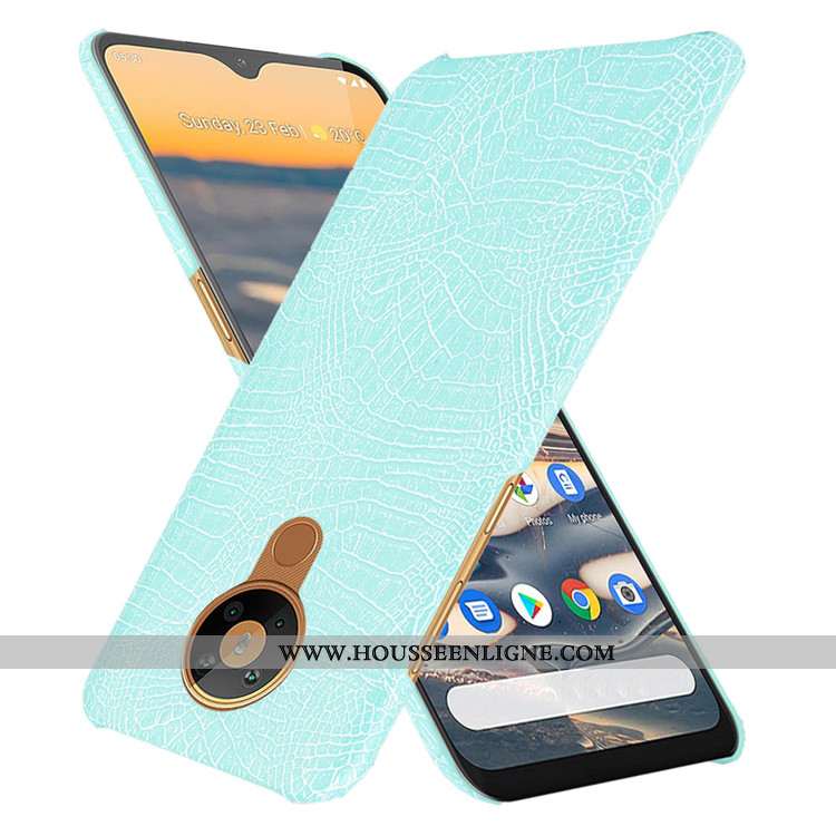 Étui Nokia 5.3 Modèle Fleurie Protection Cuir Crocodile Téléphone Portable Noir