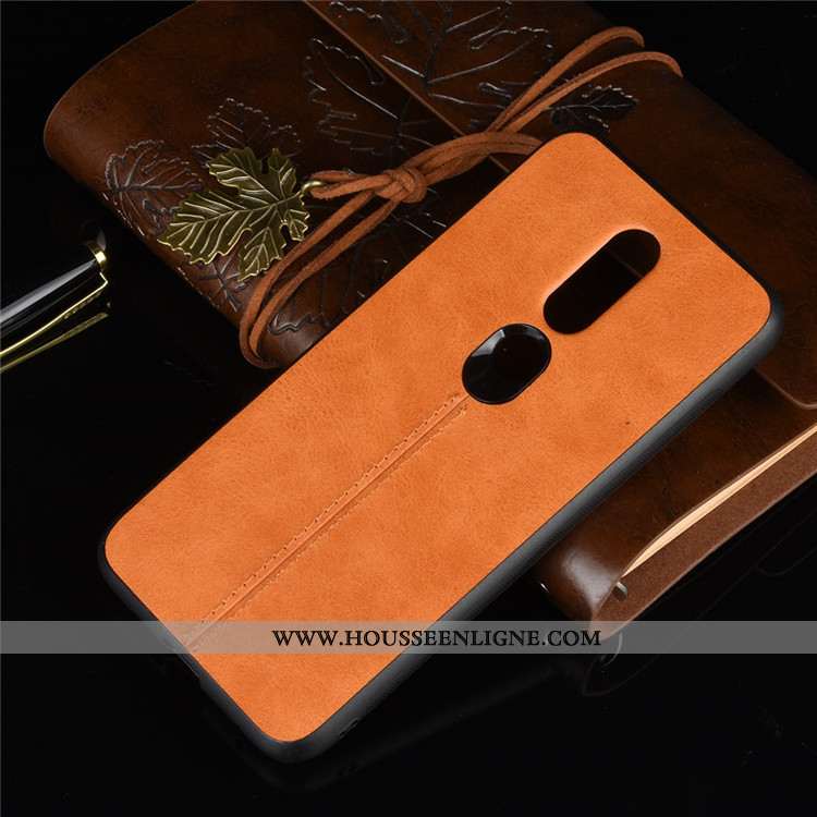 Étui Nokia 6.1 Protection Cuir Téléphone Portable Coque Difficile Jaune