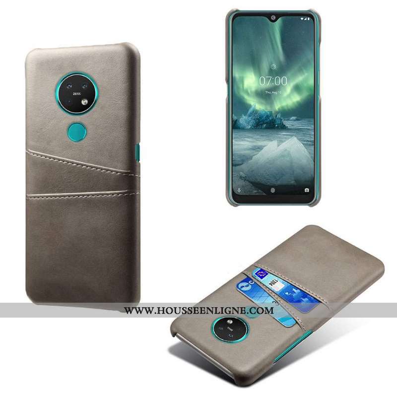 Étui Nokia 6.2 Personnalité Cuir Rose Petit Carte Incassable