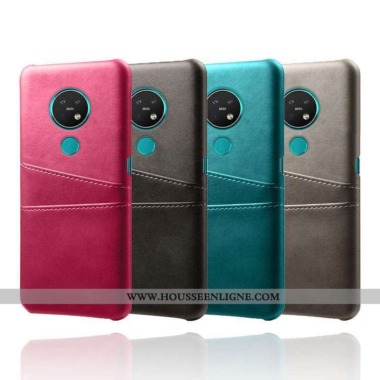 Étui Nokia 6.2 Personnalité Cuir Rose Petit Carte Incassable