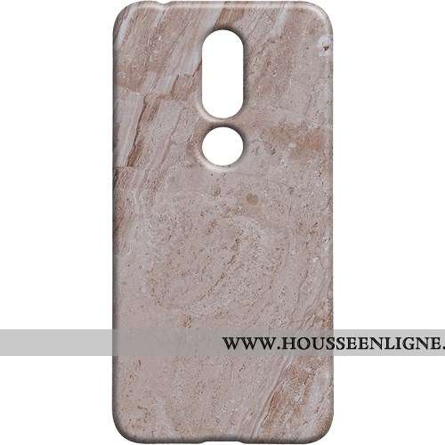 Étui Nokia 7.1 Délavé En Daim Modèle Fleurie Grand Coque Bleu Téléphone Portable