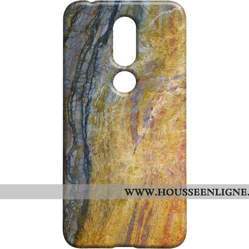 Étui Nokia 7.1 Délavé En Daim Modèle Fleurie Grand Coque Bleu Téléphone Portable
